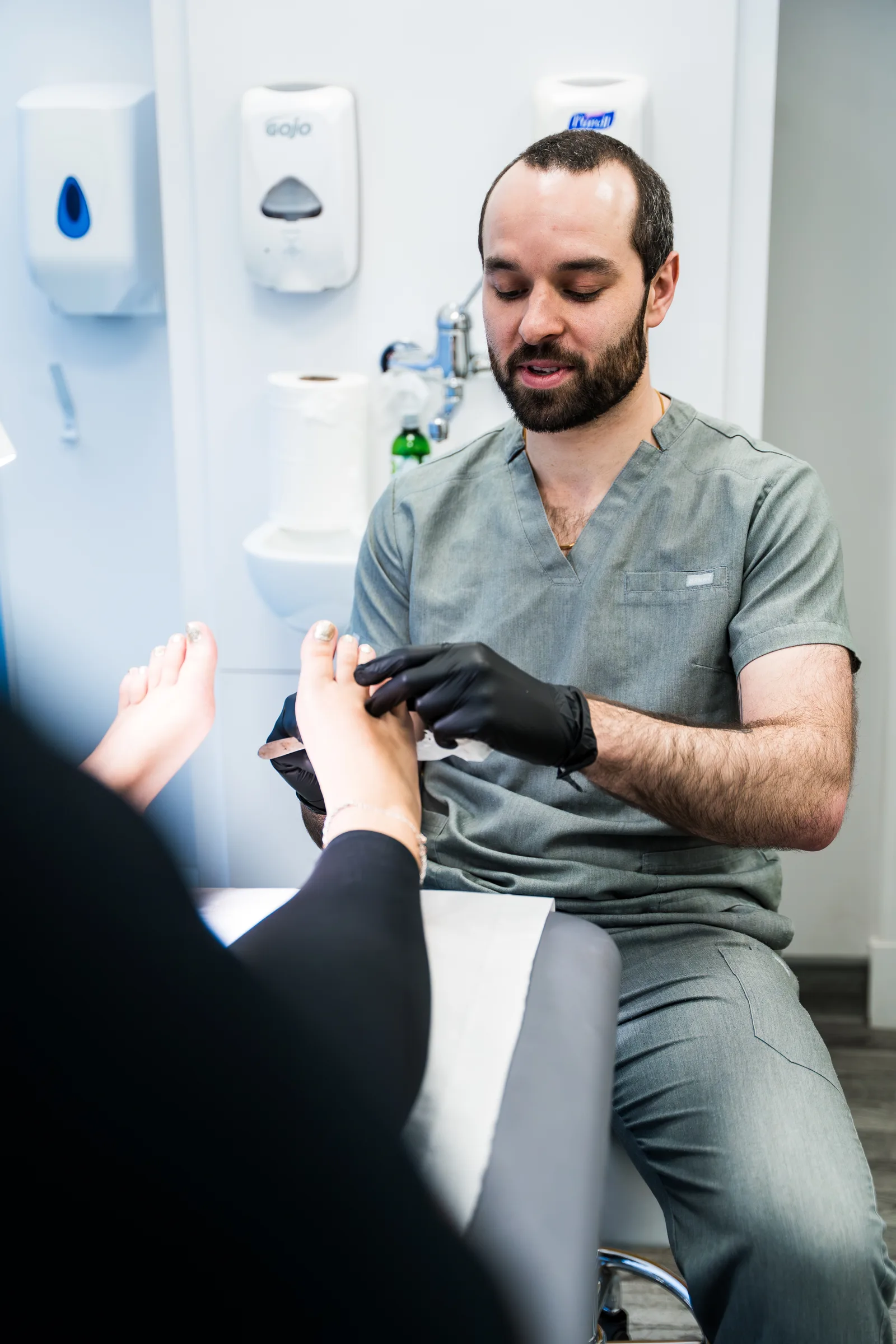 Hands-on foot assessment at The Hub Glasgow