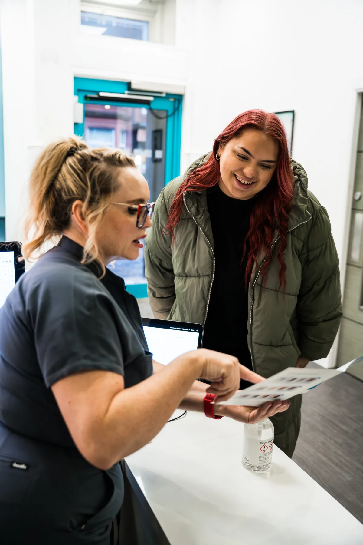 Clinician explaining an individual treatment plan at The Hub Glasgow