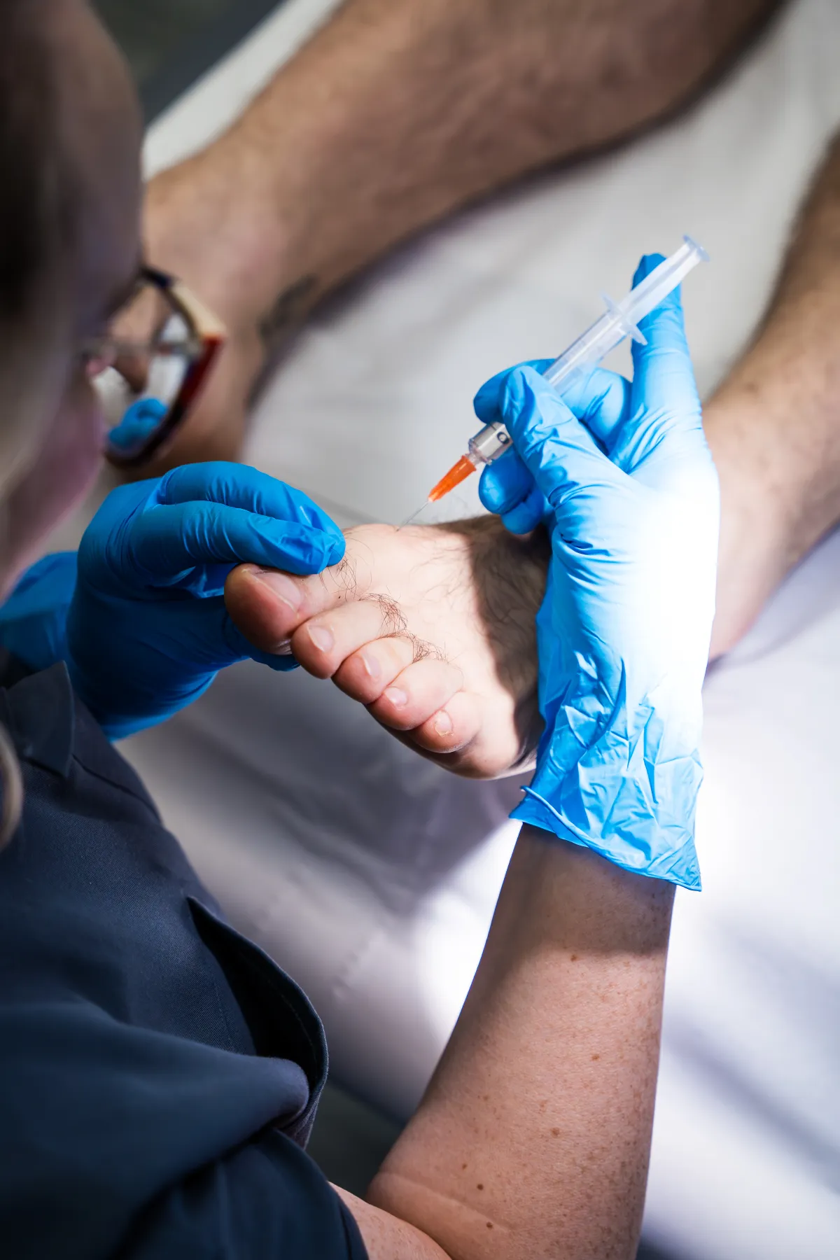 Foot injection treatment at The Hub Glasgow