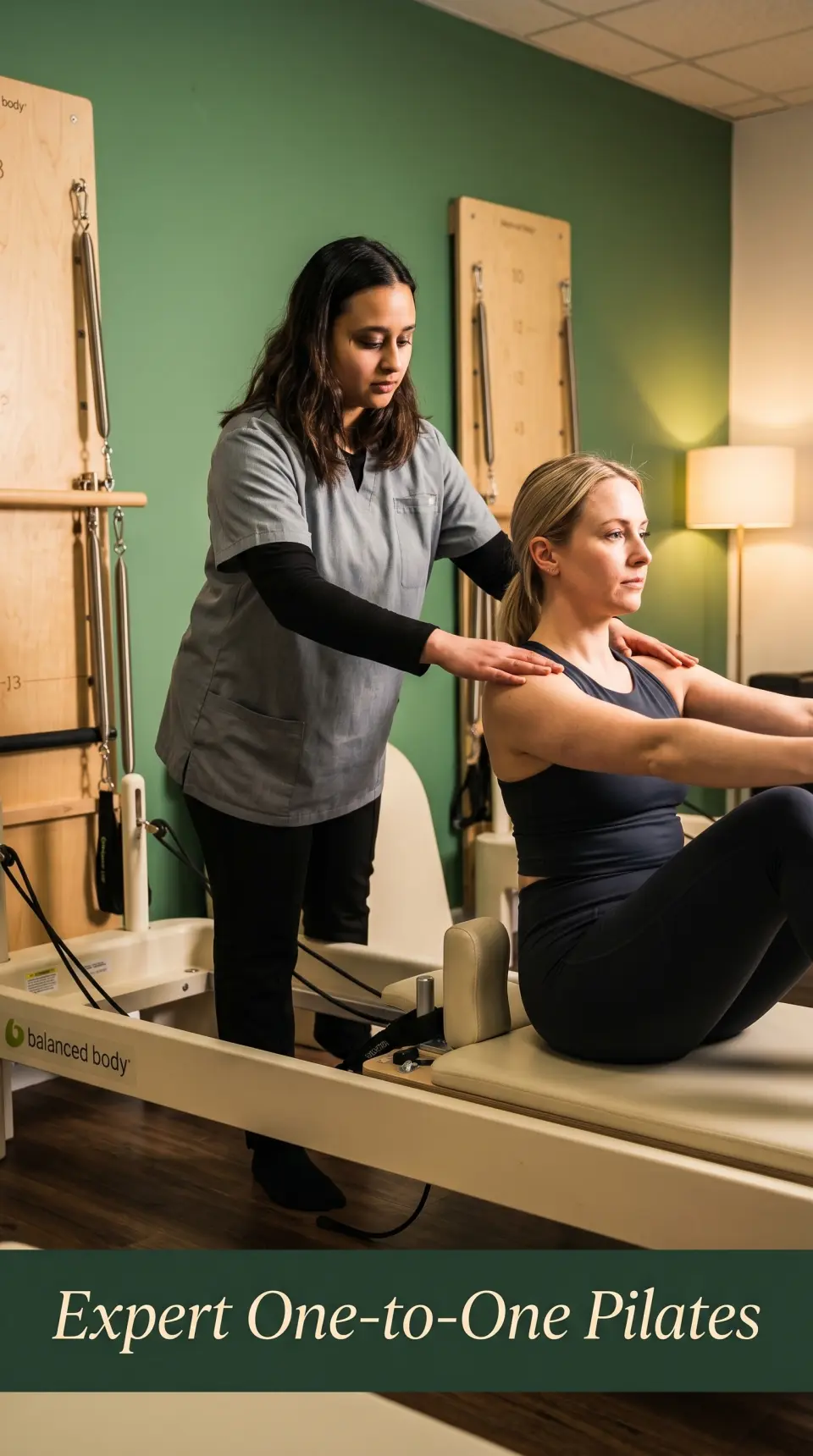 Clinical Pilates assessment on a reformer